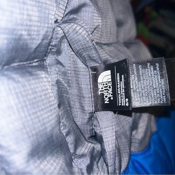 North face kids puff navy blue gray reversible coat toddler boys size 6 - Picture 7 of 7